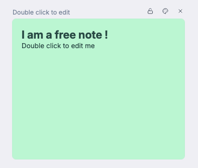 Standalone free note with sample content Free note example