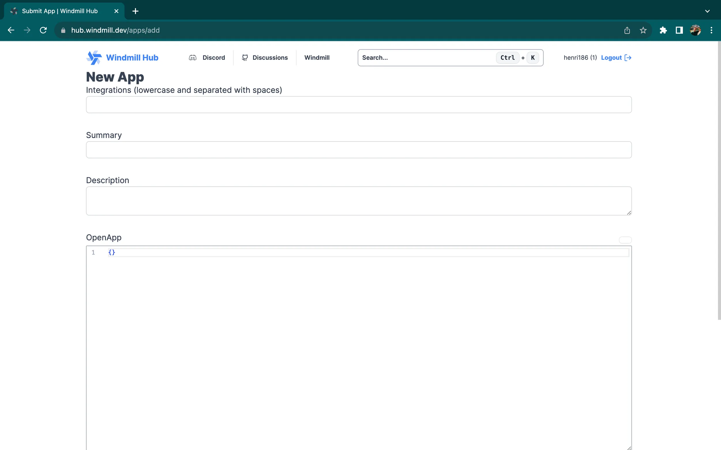 Submit App to Hub Submit App to Hub